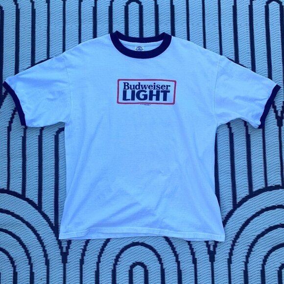 Vintage 2004 Budweiser Light Logo T-Shirt - Picture 1 of 9